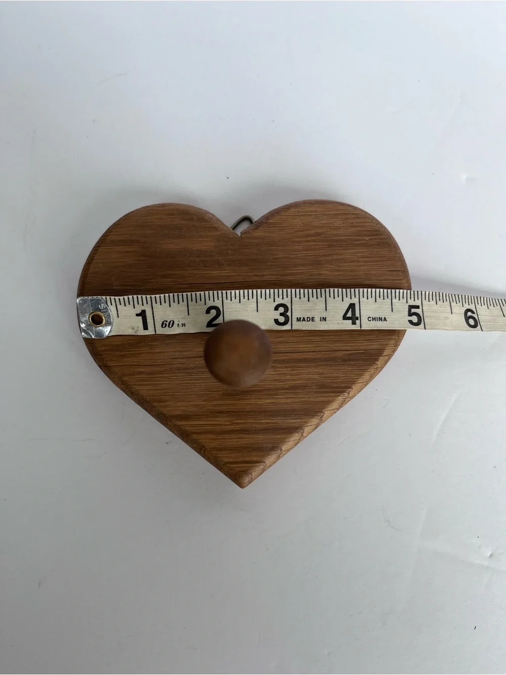 Vintage Handmade Wood Heart Wall Hook